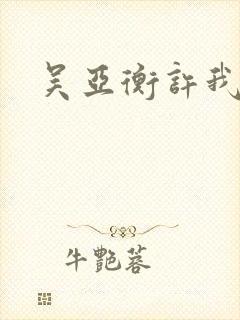 吴亚衡许我耀眼