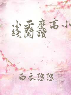 小子么高小说在线阅读