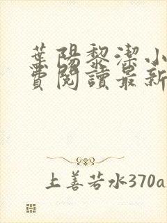 叶阳黎洁小说免费阅读最新章节更新时间