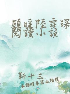 顾暖陆霆琛免费阅读小说