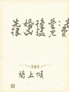 先婚后爱:老公很凶猛免费阅读全文全文