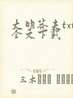 大明莽夫txt全文下载