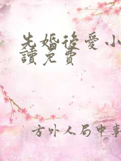 先婚后爱小说阅读免费