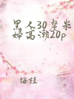 黑人30厘米少妇高潮20p
