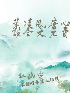 叶凌风唐心怡小说全文免费阅读