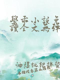 学乖小说免费阅读全文无弹窗