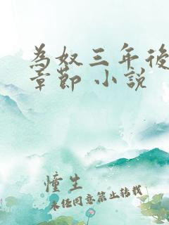 为奴三年后最新章节 小说