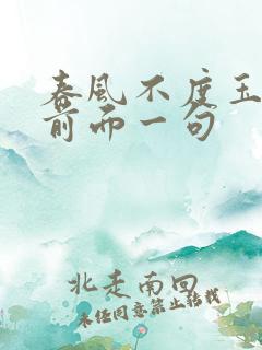 春风不度玉门关前面一句