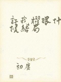 许我耀眼什么时候结局