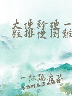 大便干硬一粒一粒排便困难怎么办