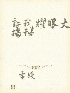 许我耀眼大结局揭秘