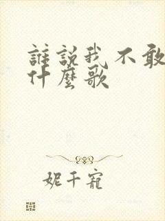 谁说我不敢过是什么歌