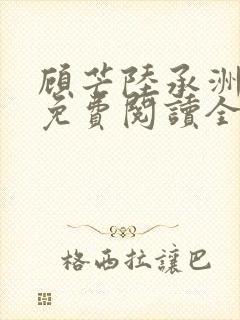 顾芒陆承洲小说免费阅读全文免费阅读