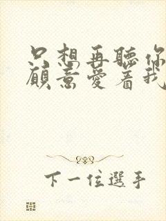 只想再听你说你愿意爱着我是什么歌