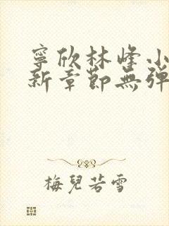 宁欣林峰小说最新章节无弹窗阅读