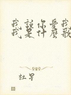 我说你爱我你想我是什么歌