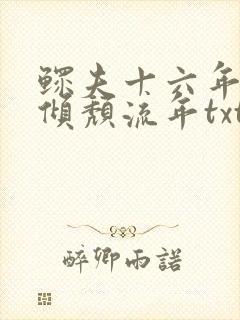 鳏夫十六年by倾颓流年txt