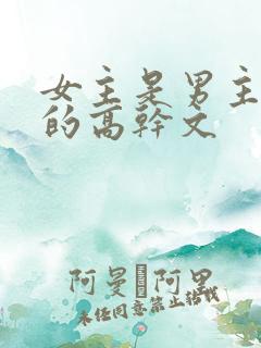 女主是男主情人的高干文