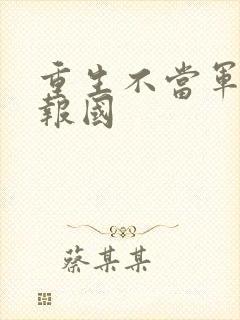 重生不当军嫂去报国