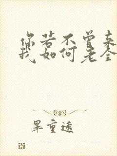 你若不曾来,叫我如何老全文免费阅读