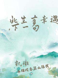 此生有幸遇见你,下一句