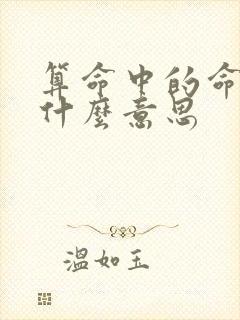 算命中的命硬是什么意思