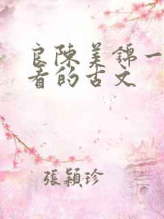 良陈美锦一样好看的古文