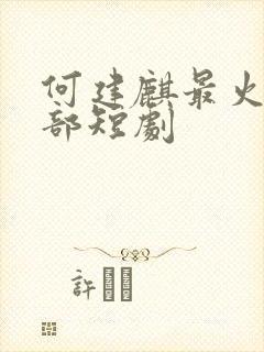 何建麒最火的十部短剧