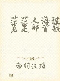 茫茫人海彼此寻觅是哪首歌歌词