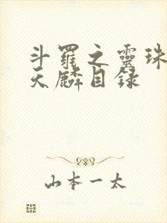 斗罗之灵珠神剑天麟目录