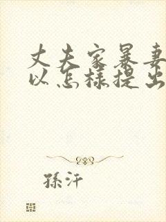 丈夫家暴妻子可以怎样提出离婚