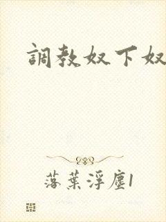 调教奴下奴小说