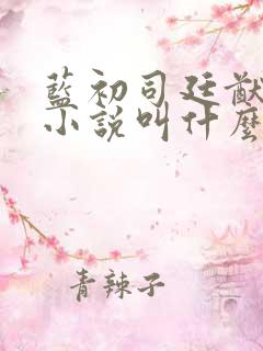 蓝初司廷猷原著小说叫什么名字