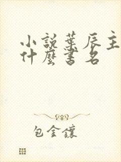 小说叶辰主角是什么书名