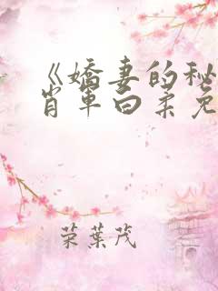 《娇妻的秘密》肖军白柔免费阅读