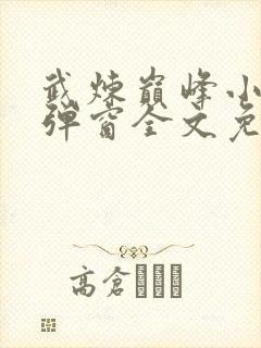 武炼巅峰小说无弹窗全文免费阅读