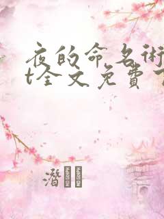 夜的命名术txt全文免费下载