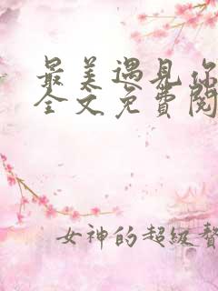 最美遇见你小说全文免费阅读