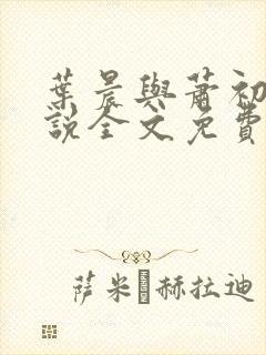 叶晨与萧初然小说全文免费阅读全部