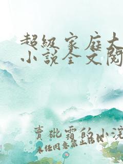 超级家庭大杂烩小说全文阅读