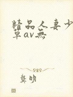 精品人妻少妇嫩草av无