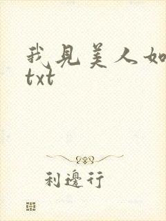 我见美人如名将txt