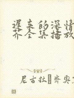 迟来的深情如草芥全集播放