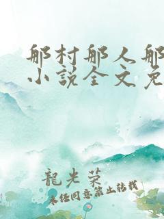 那村那人那傻瓜小说全文免费阅读