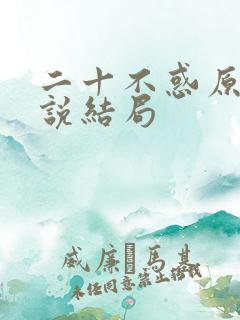 二十不惑原著小说结局