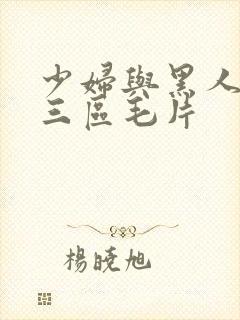 少妇与黑人一二三区毛片