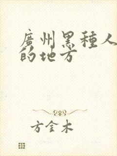 广州黑种人最多的地方