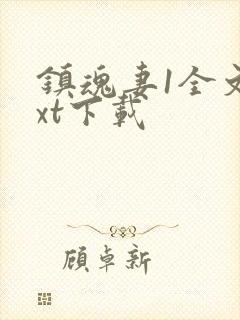 镇魂妻1全文txt下载