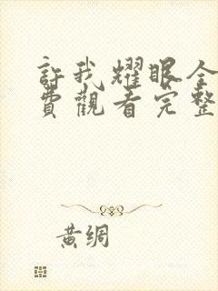 许我耀眼全集免费观看完整版高清