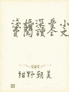 浅婚深爱小说免费阅读全文